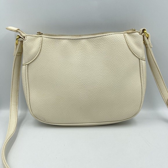 Adrienne Vittadini Handbag Womens Cross Body Shoulder Handbag Beige - Picture 3 of 16